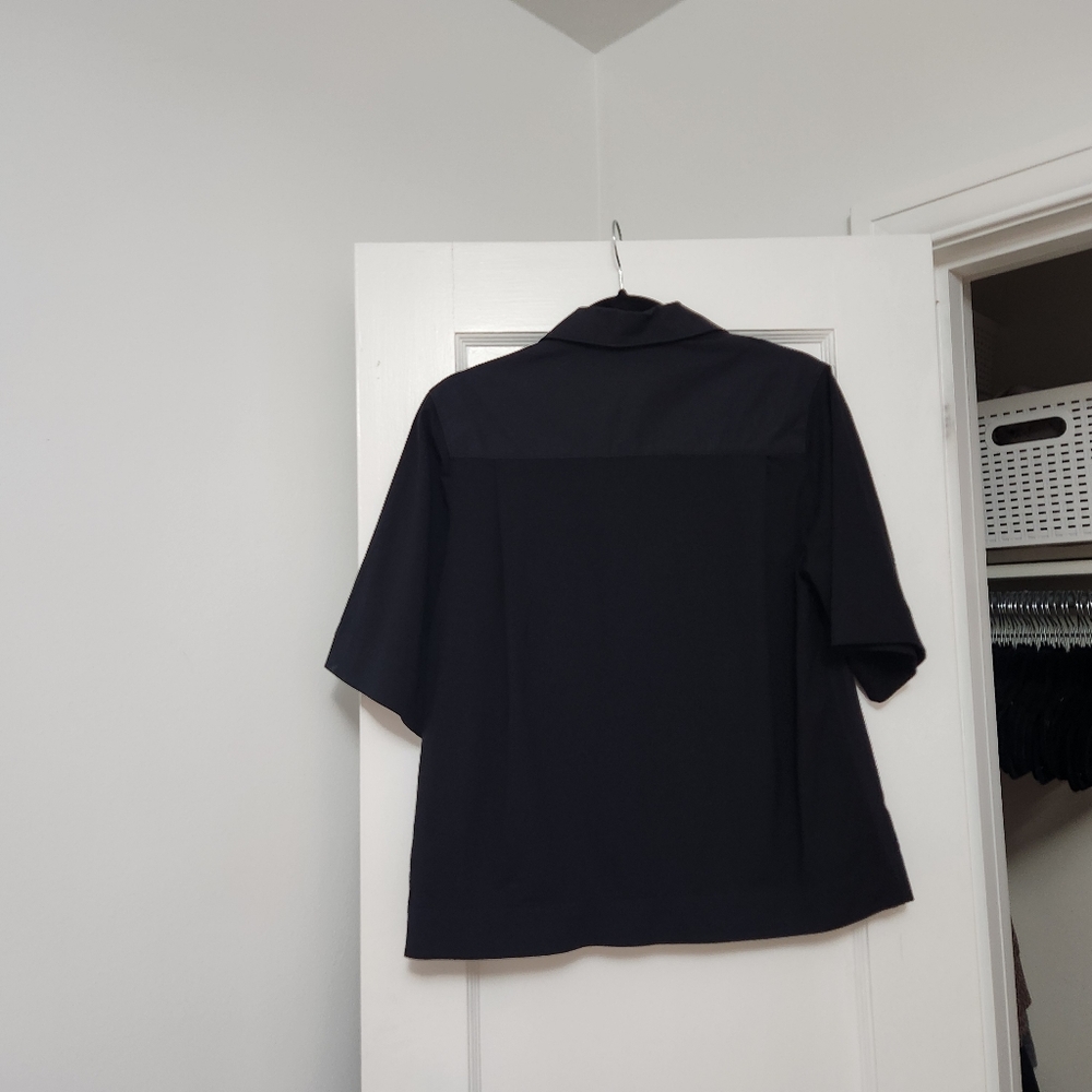 COS Shell Panel Bowling Shirt Size XS in black - Picture 8 of 14